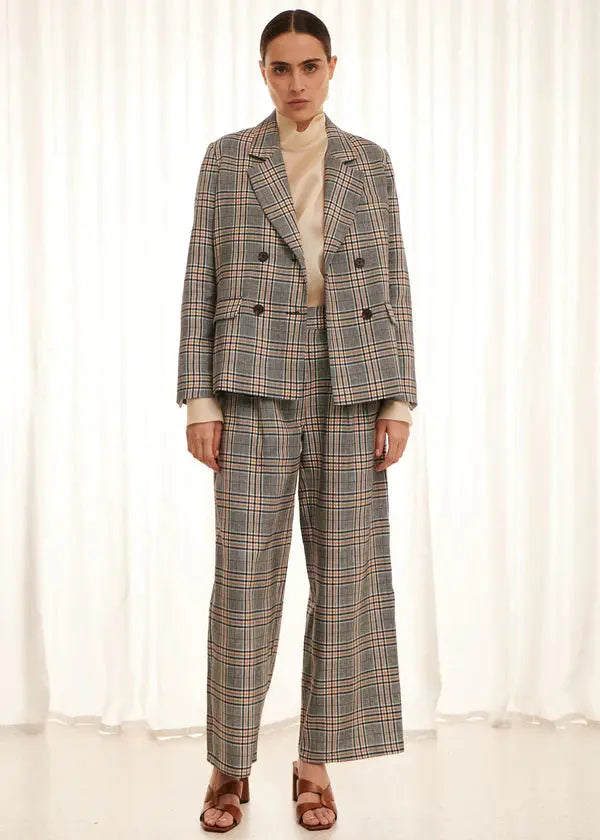 OLIVER CHECKED JACKET - Leela Rose Boutique