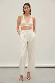 ALEGRA PANT - ECRU - Leela Rose Boutique