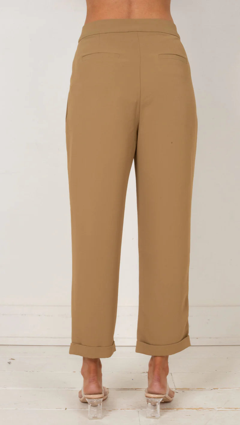 THE NATASHA TROUSER - DARK OLIVE - Leela Rose Boutique