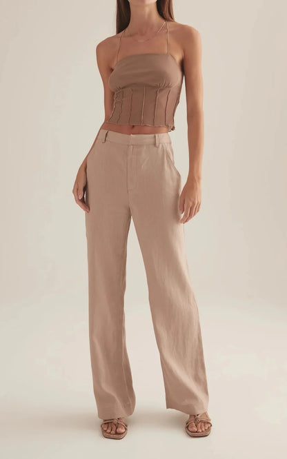 DALEY PANT - STONE - Leela Rose Boutique