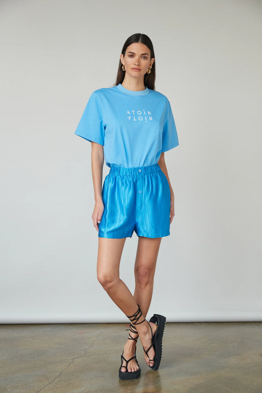 THE NICKI TEE - CERULEAN - Leela Rose Boutique