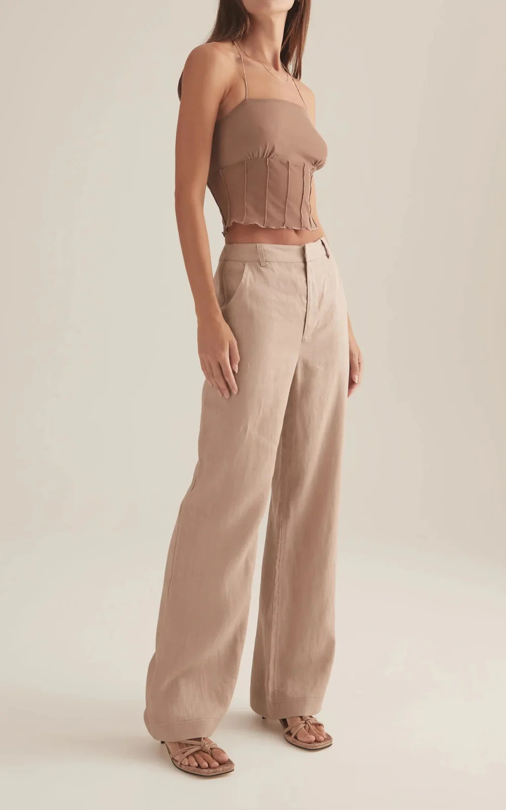 DALEY PANT - STONE - Leela Rose Boutique