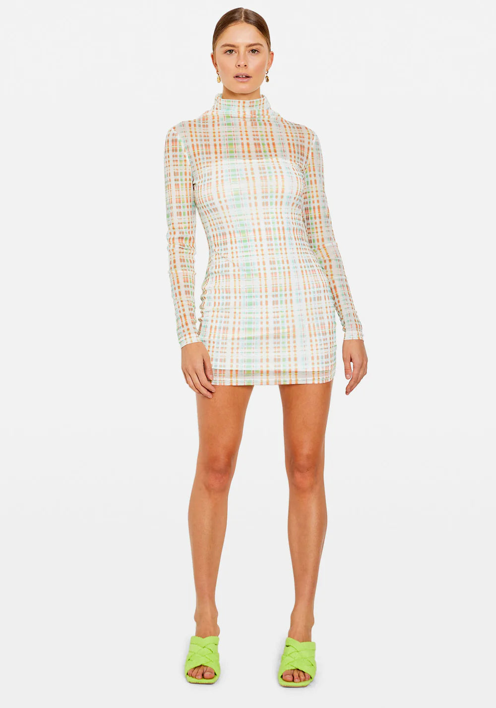 ATOIR X LARA 006 DRESS - GREEN CHECK - Leela Rose Boutique