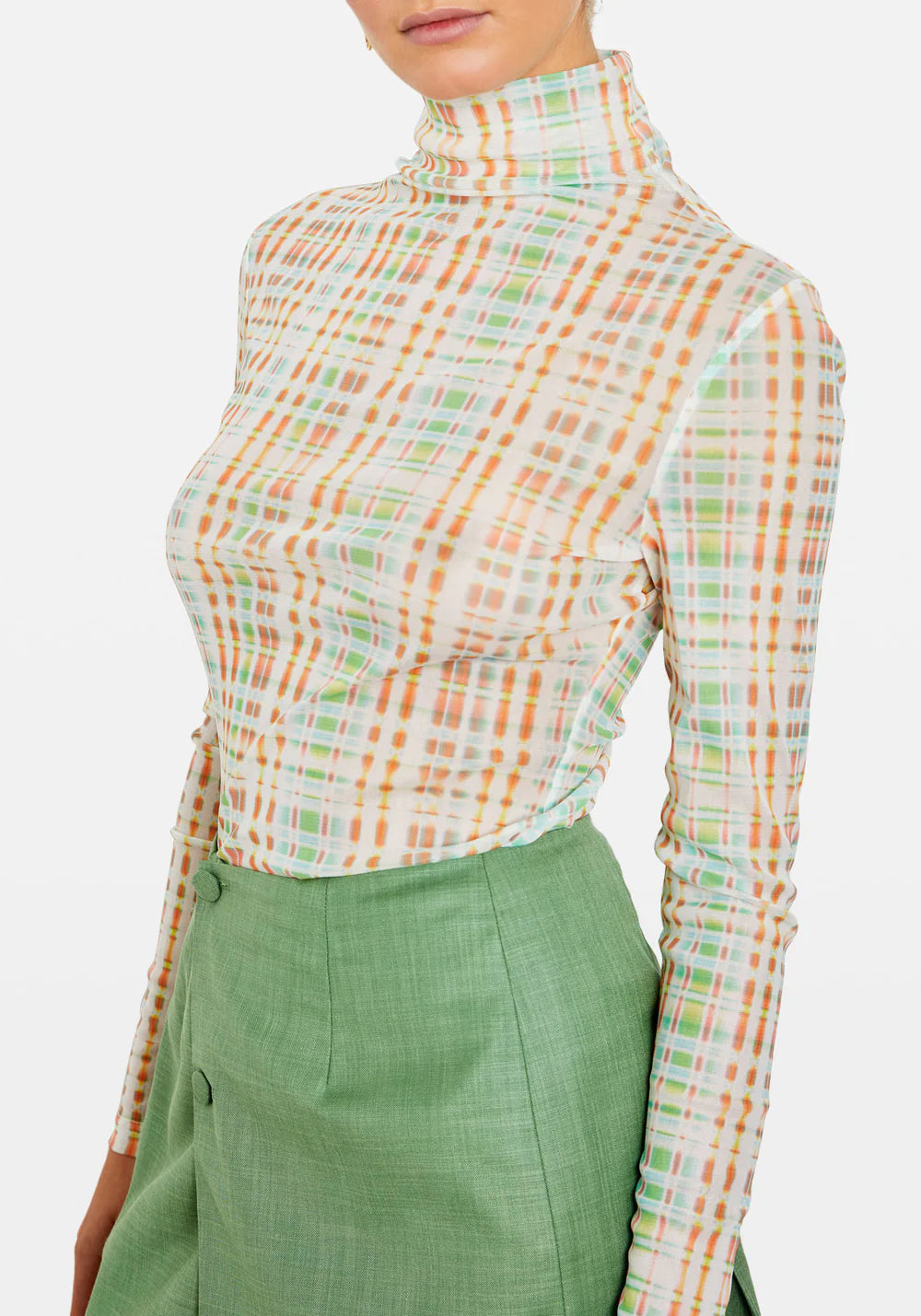 ATOIR X LARA 004 TOP - GREEN CHECK - Leela Rose Boutique