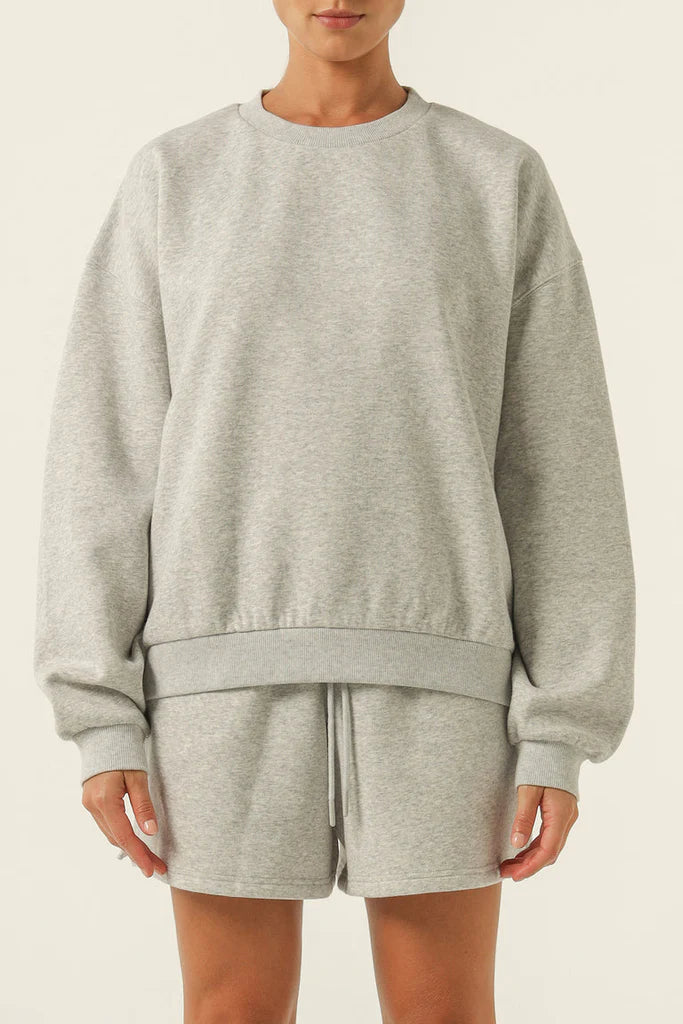 CARTER CURATED SWEAT - GREY MARLE - Leela Rose Boutique