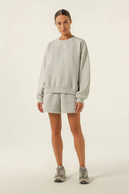 CARTER CURATED SWEAT - GREY MARLE - Leela Rose Boutique