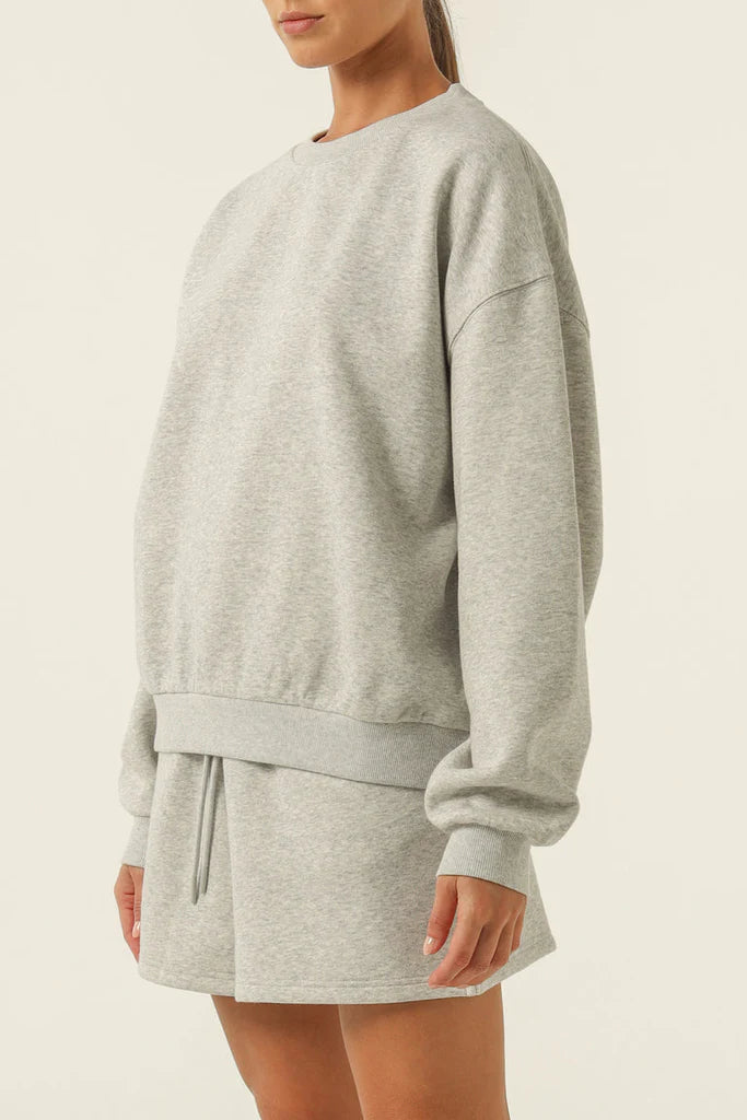 CARTER CURATED SWEAT - GREY MARLE - Leela Rose Boutique