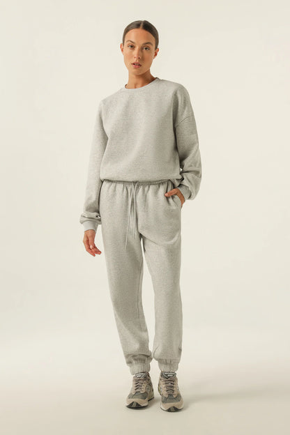 CARTER CURATED TRACKPANT - GREY MARLE - Leela Rose Boutique