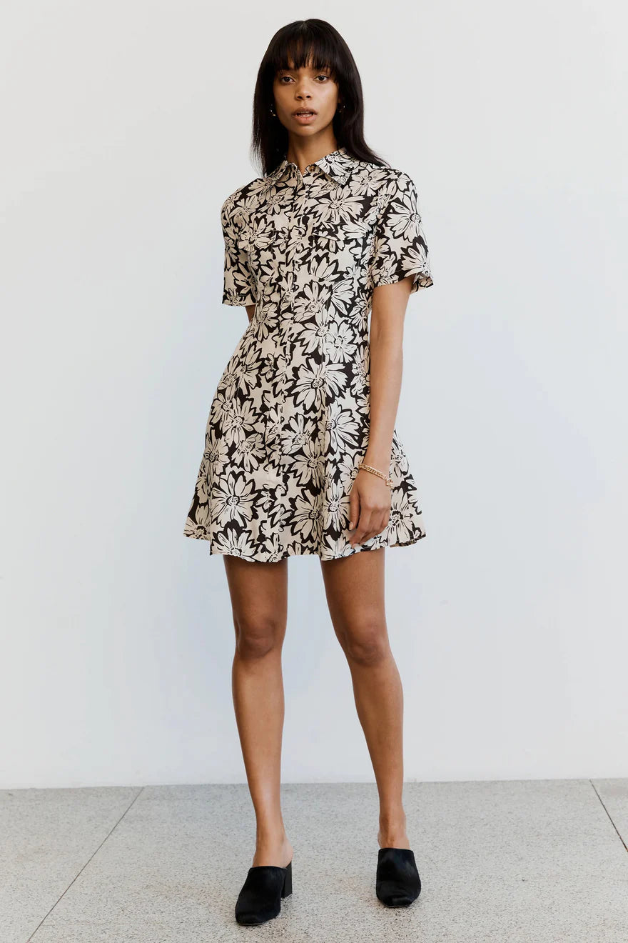 FLOWERS FOR YOU SHIRT DRESS - DAY FLOWER - Leela Rose Boutique