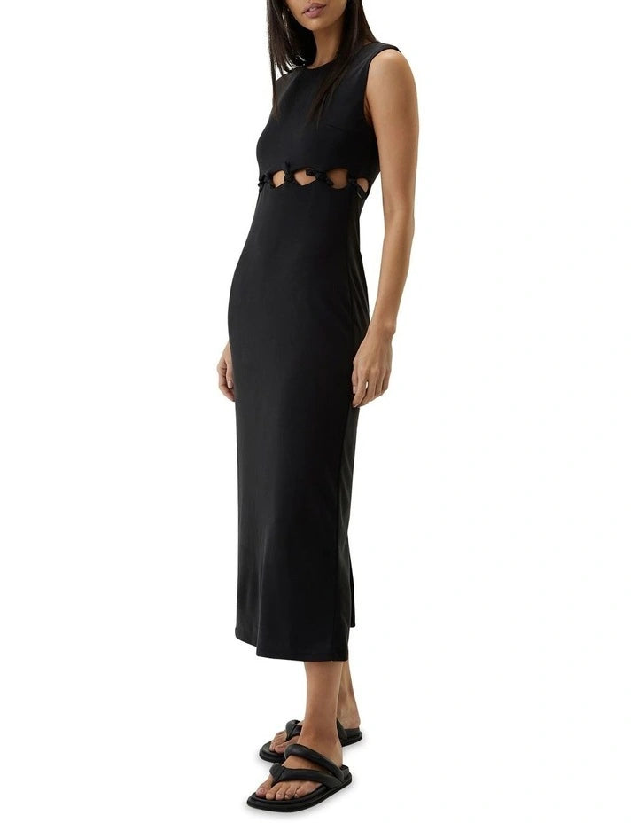 TIE DOWN TANK MAXI - BLACK - Leela Rose Boutique