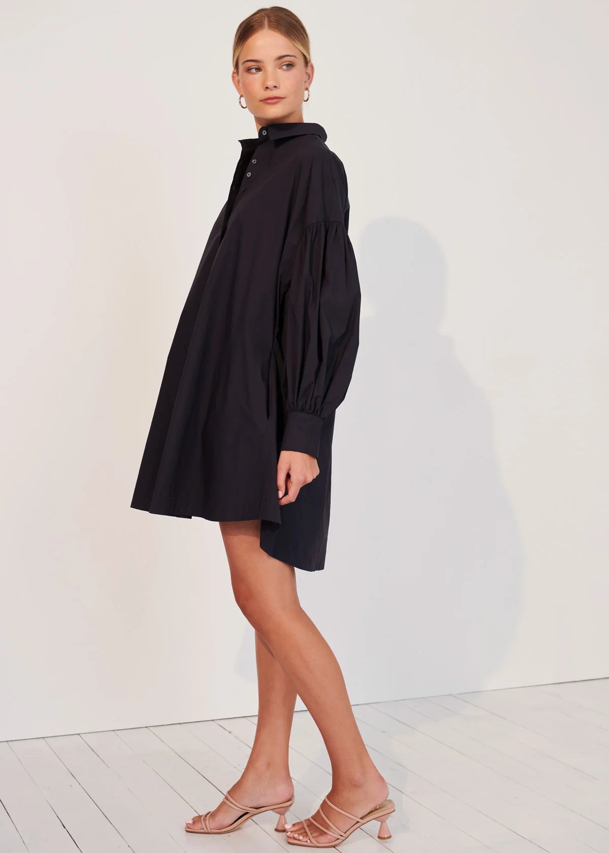 GINEVRA SHIRT DRESS - NAVY - Leela Rose Boutique