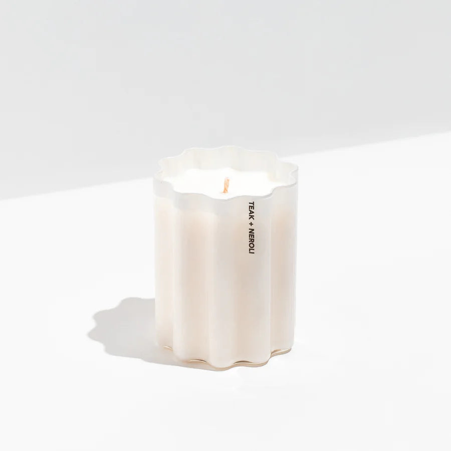 WAVE CANDLE - TEAK + NEROLI - Leela Rose Boutique