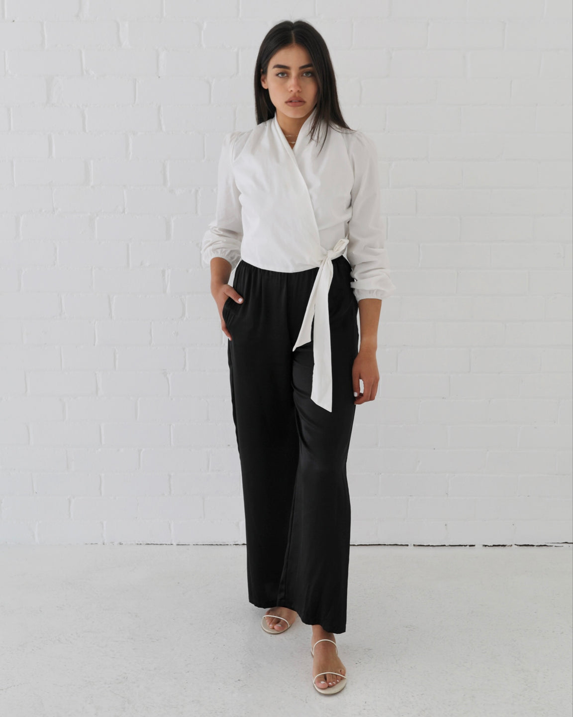 Coastal Silk Pant | BLACK - Leela Rose Boutique