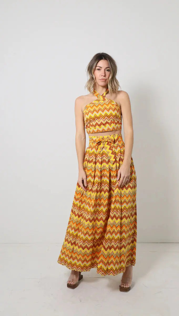 TIE UP MAXI SKIRT - SOL S/W/F