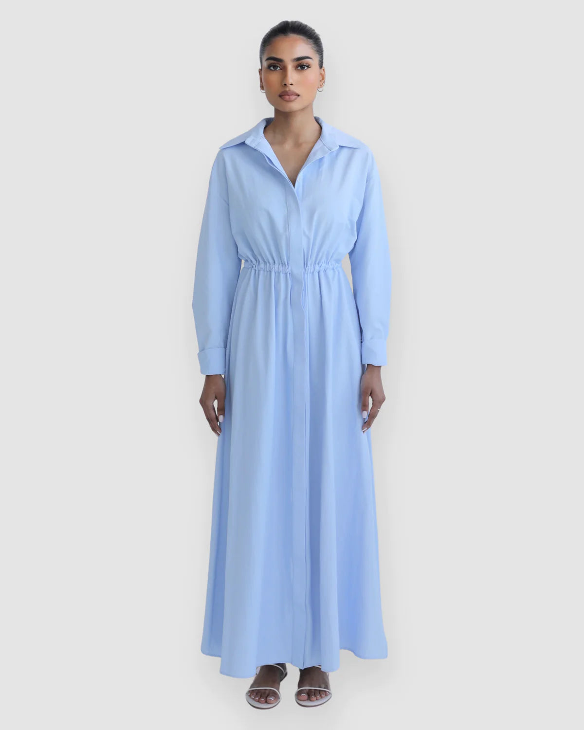 ROMA POPLIN DRESS - SKY - Leela Rose Boutique