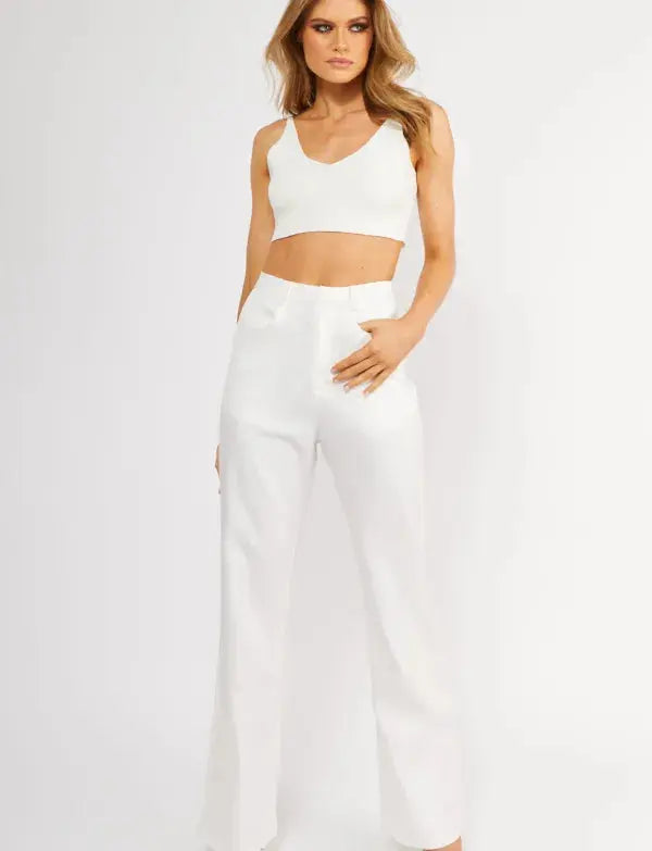 ELENA CROP - WHITE BIANCA AND BRIDGETT