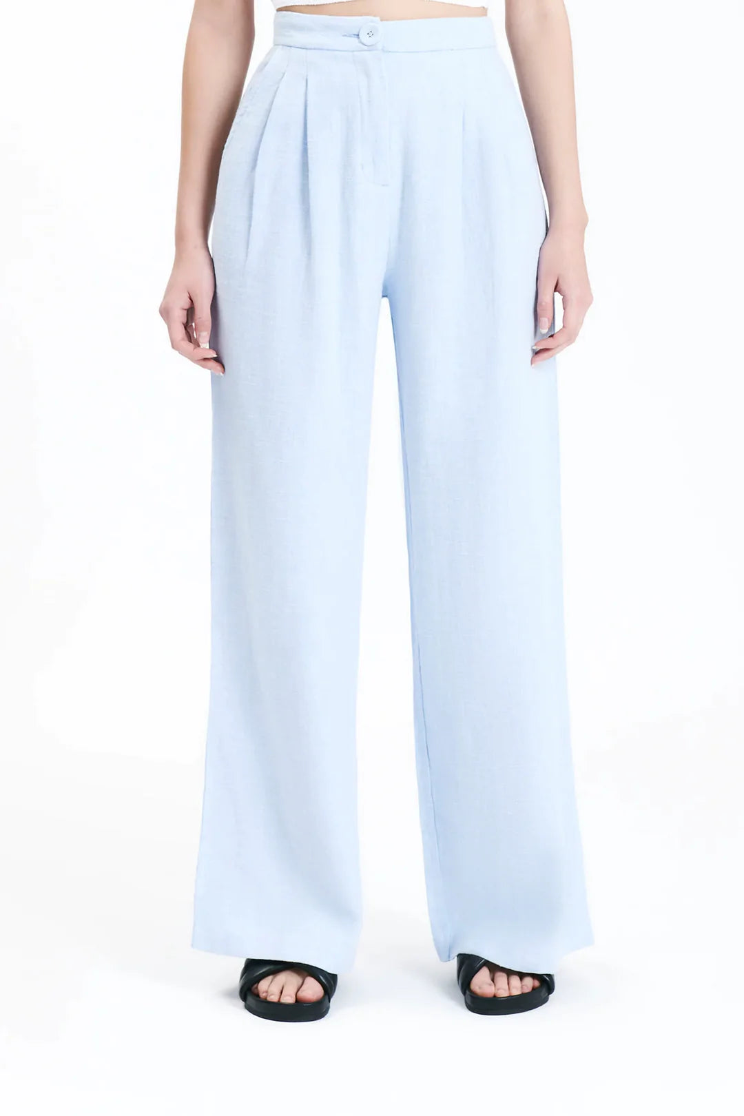 BLAIR TAILORED PANT-SKY - Leela Rose Boutique