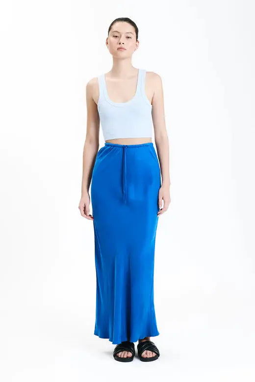 ARI CUPRO SKIRT - PACIFIC - Leela Rose Boutique