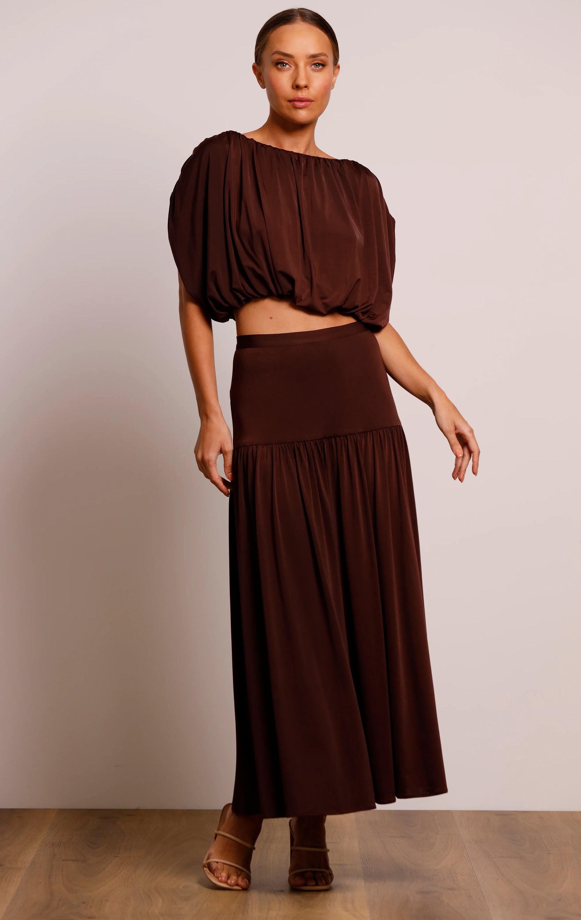 EQUINOX SKIRT - COCOA - Leela Rose Boutique