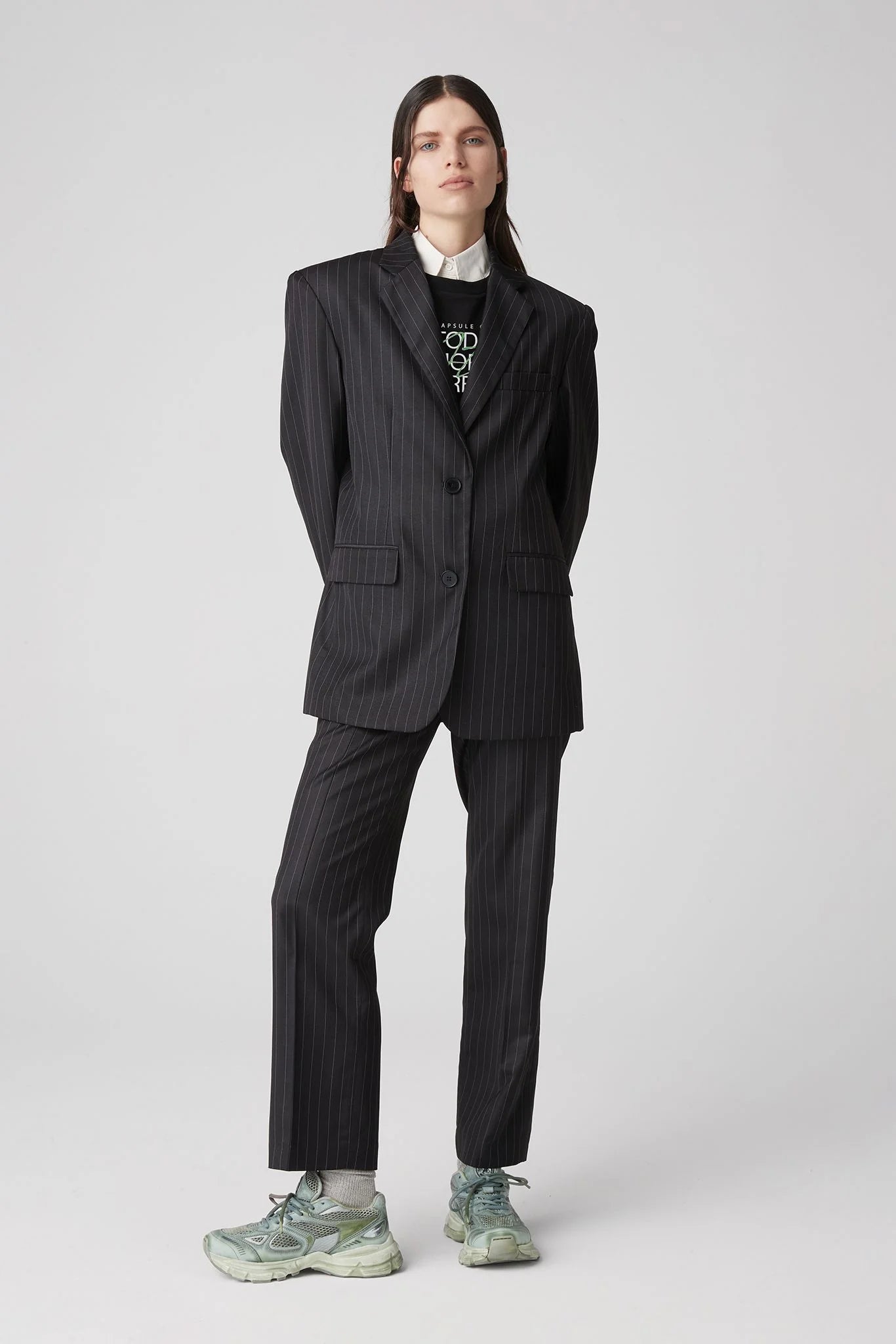 ATOIR X LARA 002 TROUSER - BLACK PINSTRIPE - Leela Rose Boutique