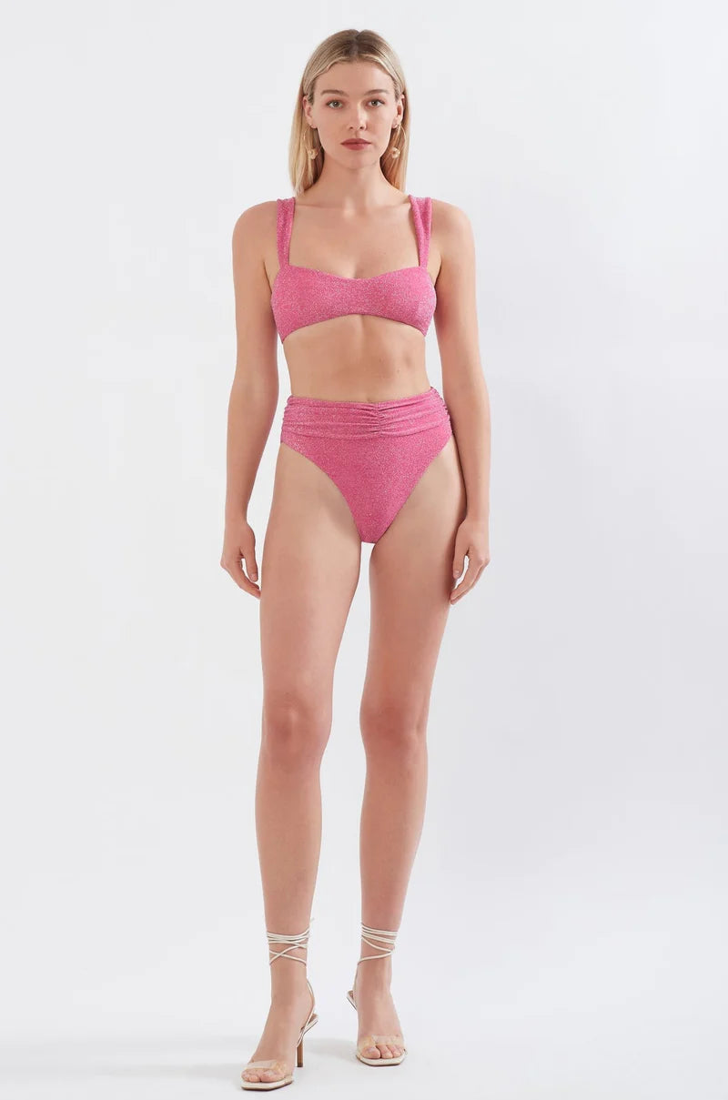 ISSA BIKINI BOTTOM - DUSTY ROSE SHIMMER - Leela Rose Boutique