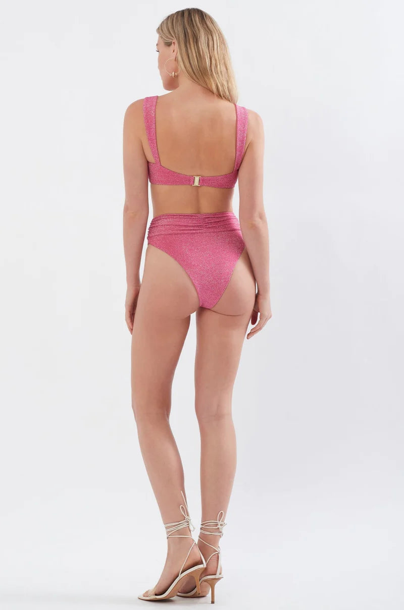 ISSA BIKINI BOTTOM - DUSTY ROSE SHIMMER - Leela Rose Boutique