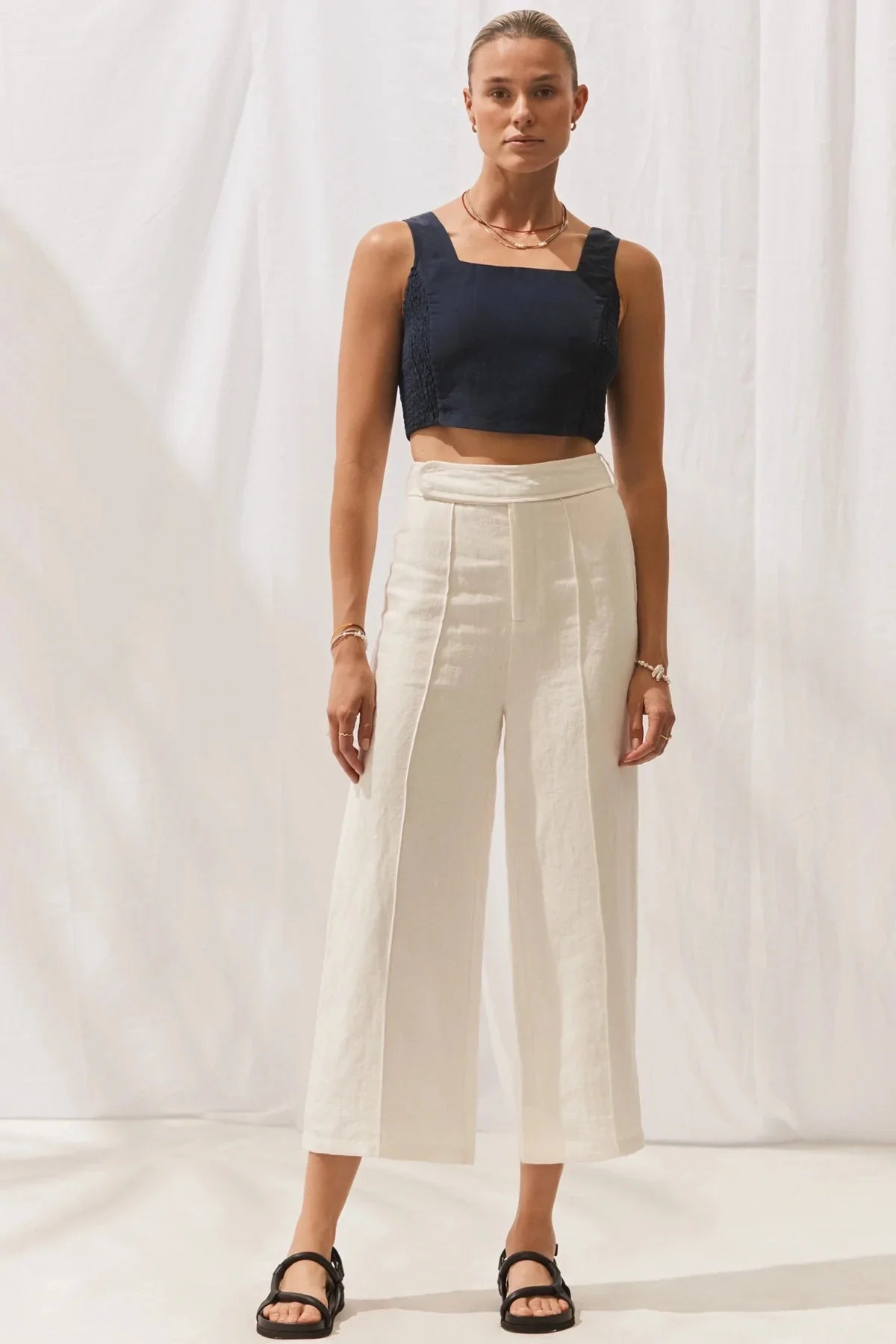 THE LIVIA TROUSERS - PARCHMENT - Leela Rose Boutique