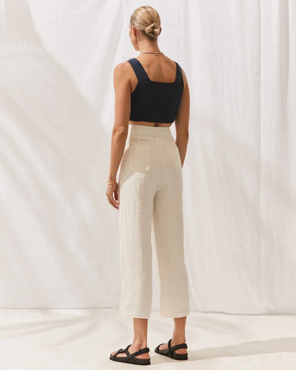 THE LIVIA TROUSERS - PARCHMENT - Leela Rose Boutique