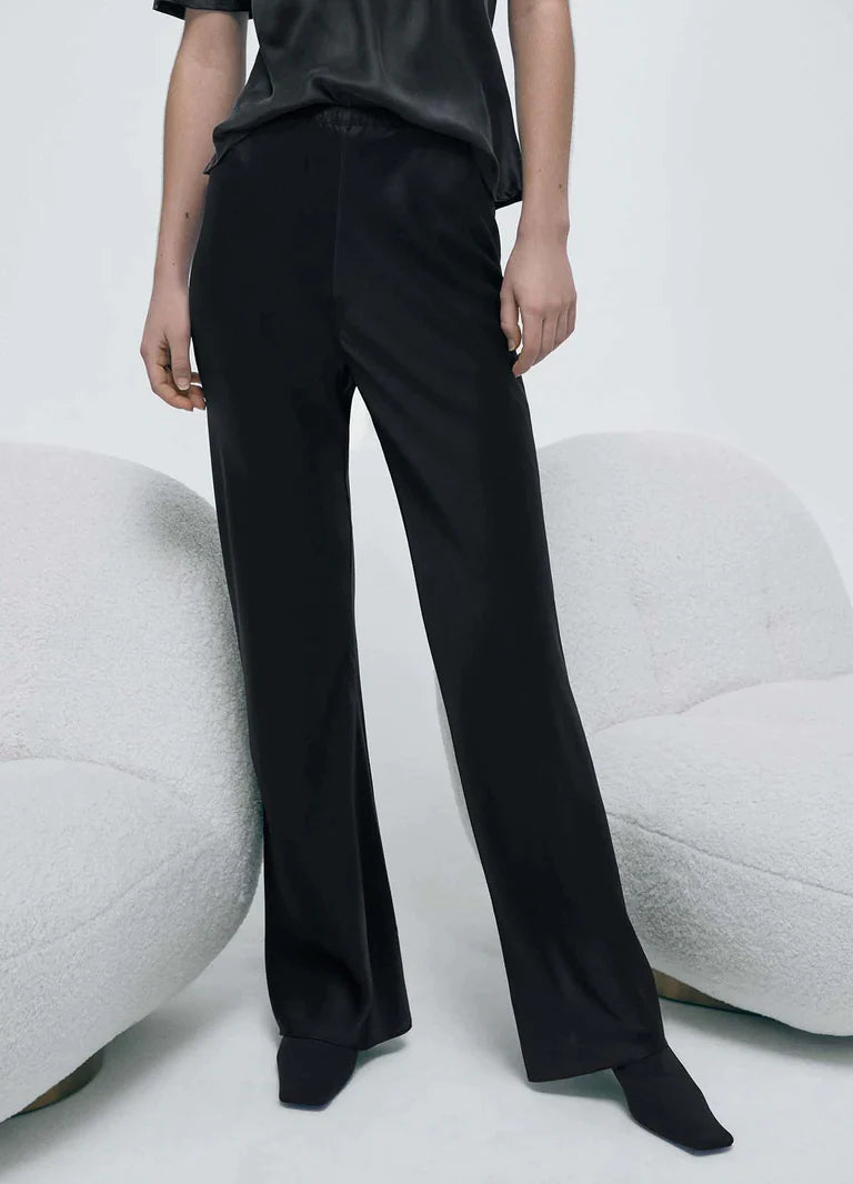 BIAS CUT PANTS - BLACK - Leela Rose Boutique