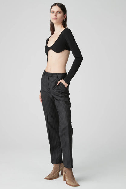 ATOIR X LARA 002 TROUSER - BLACK PINSTRIPE - Leela Rose Boutique