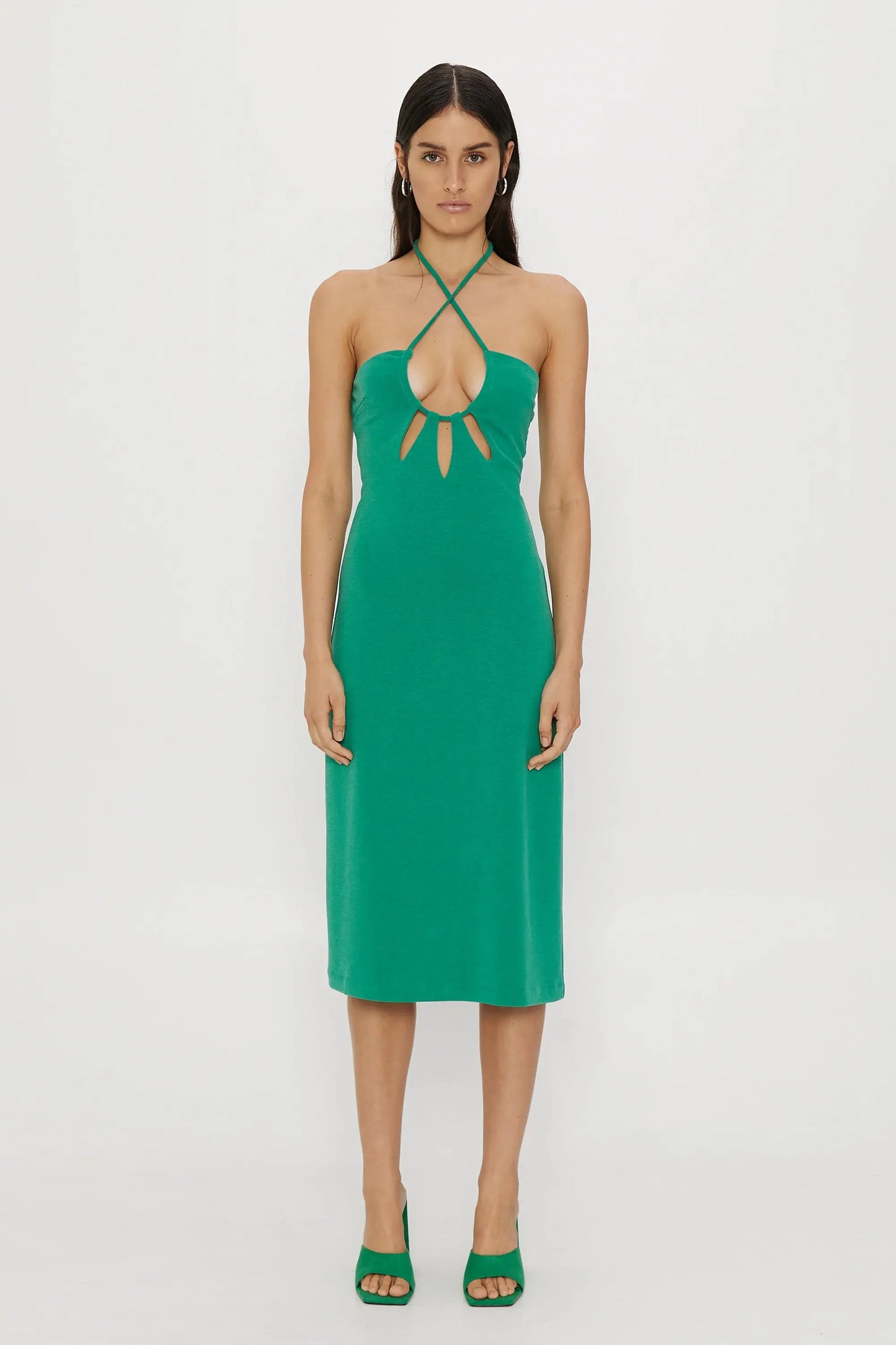 RIP TIDE MIDI SLIP DRESS - EMERALD - Leela Rose Boutique