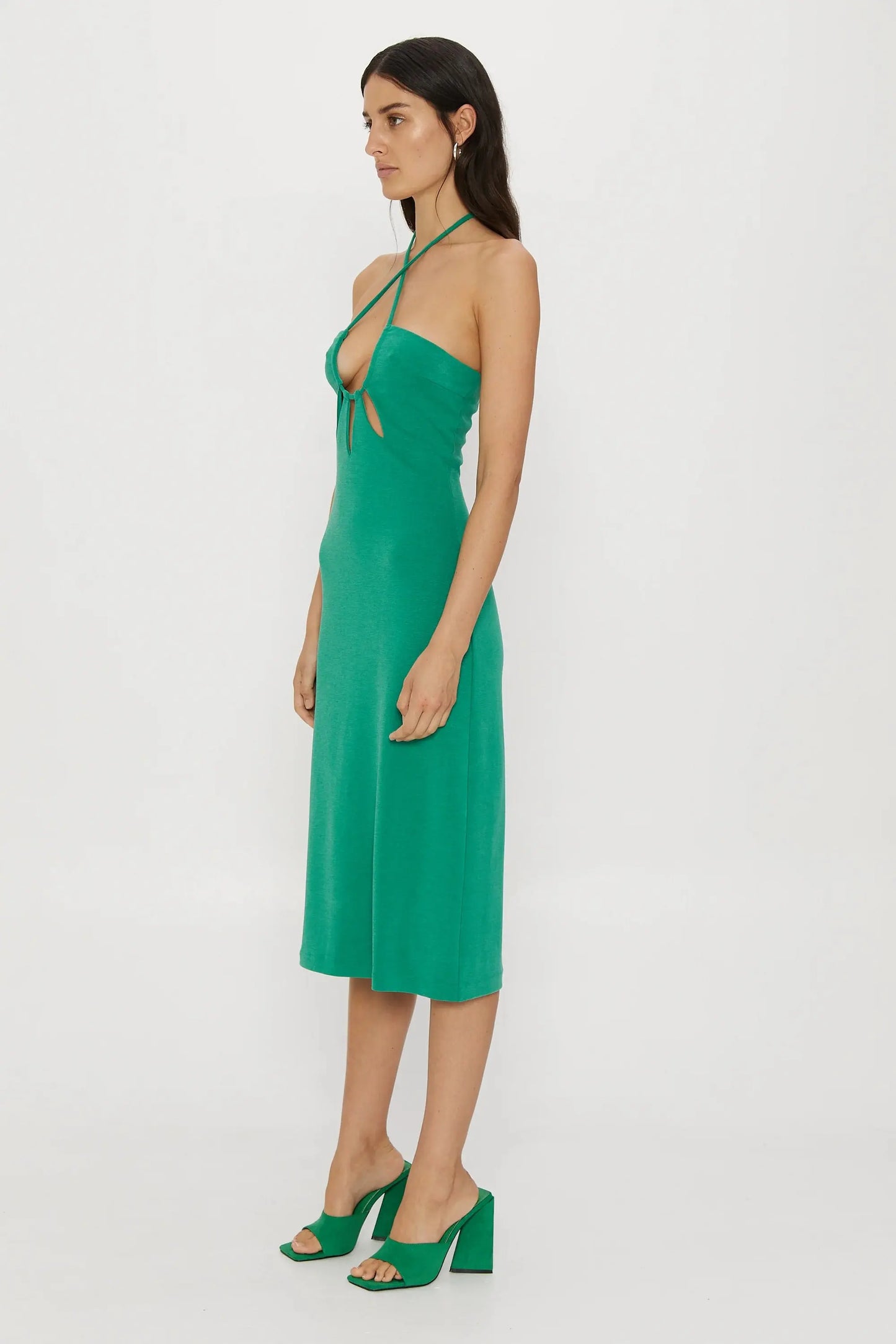 RIP TIDE MIDI SLIP DRESS - EMERALD - Leela Rose Boutique