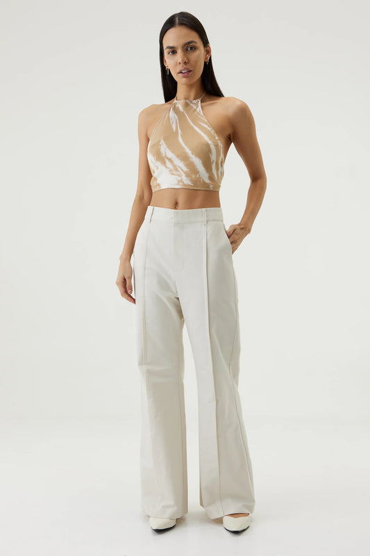 LINE THROUGH TROUSER - BONE - Leela Rose Boutique