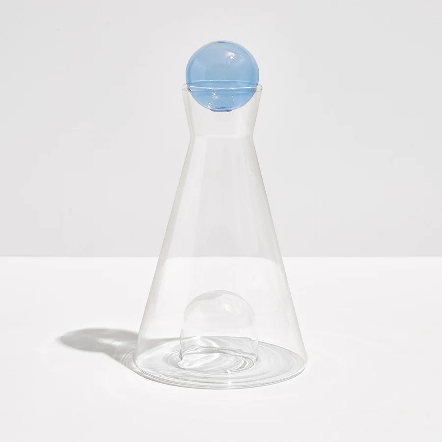 VICE VERSA CARAFE - CLEAR + BLUE - Leela Rose Boutique