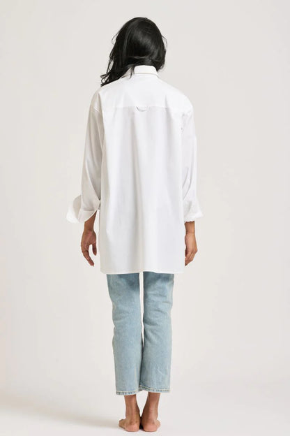 THE BOYFRIEND SHIRT - WHITE - Leela Rose Boutique