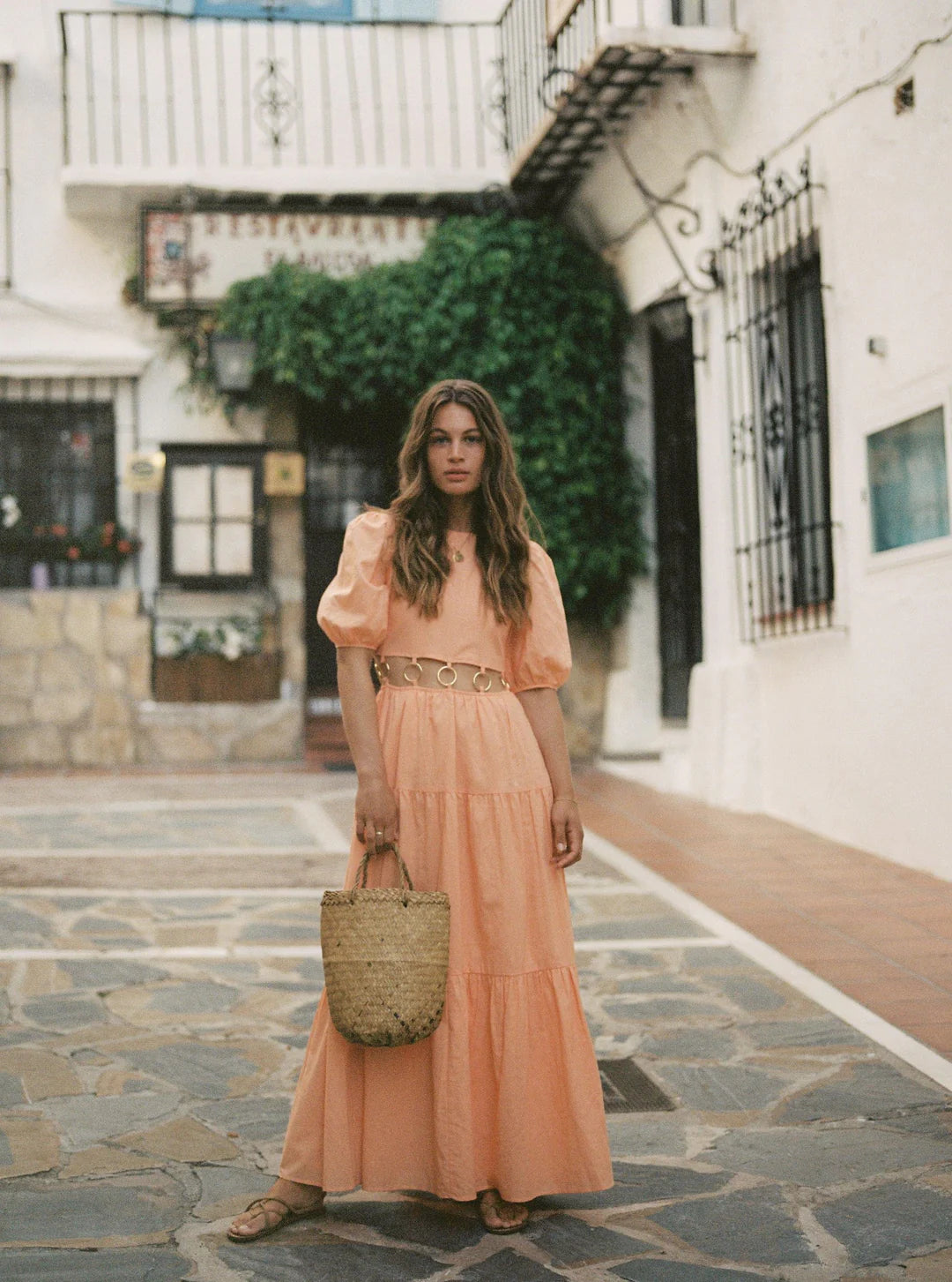 ANDREA MAXI DRESS - APRICOT - Leela Rose Boutique