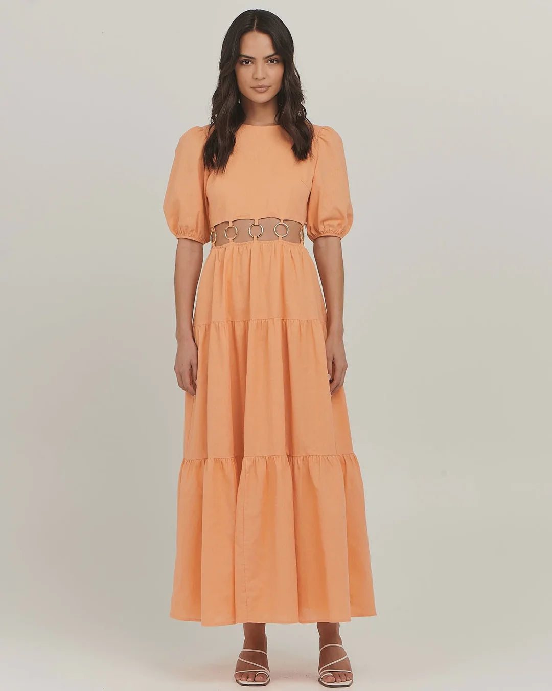 ANDREA MAXI DRESS - APRICOT - Leela Rose Boutique