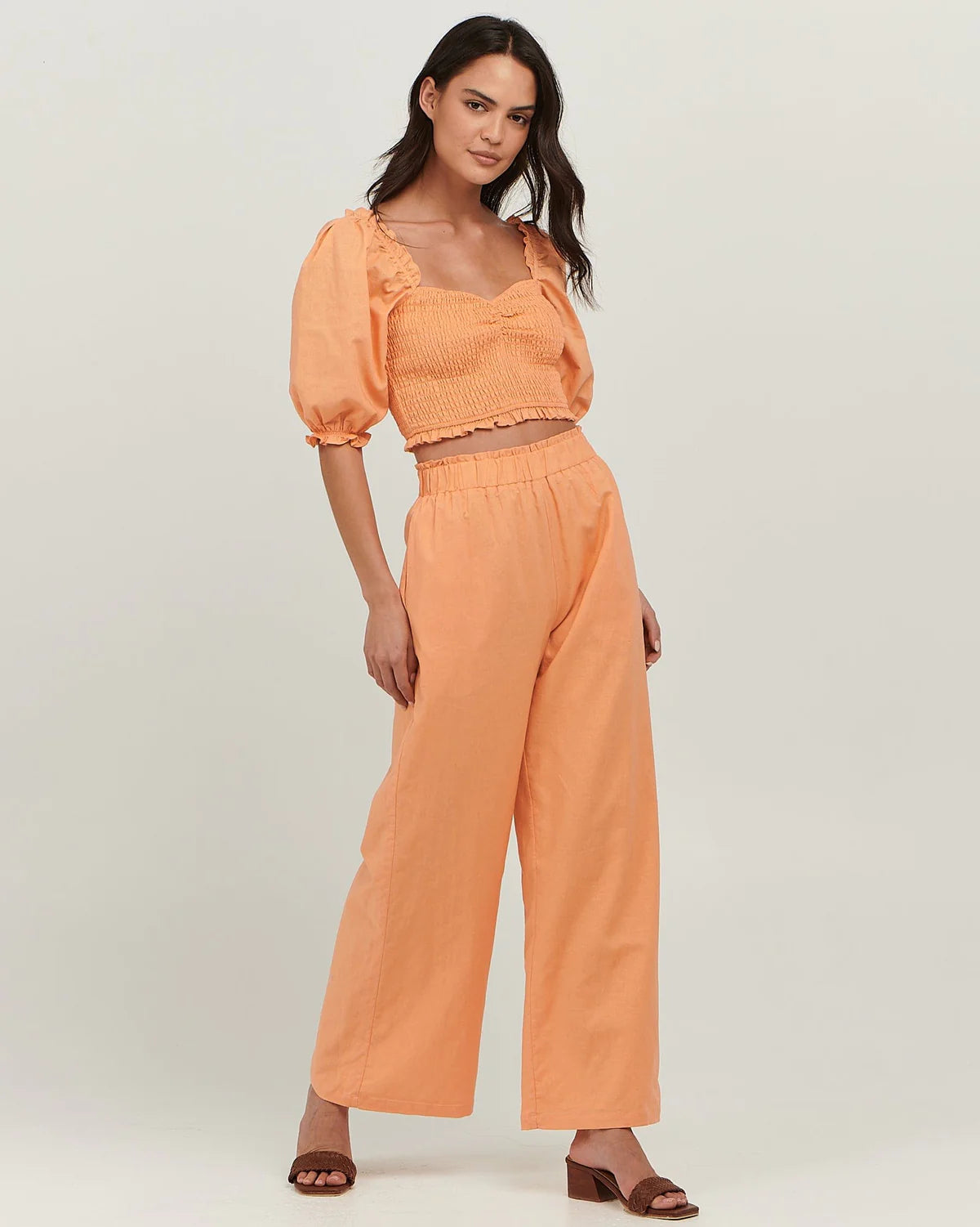 ANDREA PANT - APRICOT - Leela Rose Boutique