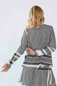 Shirt V L/S - Black/White - Leela Rose Boutique