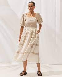 THE FIEN MAXI SKIRT - OATMEAL - Leela Rose Boutique