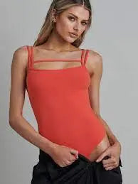 RIYA BODYSUIT - TANGERINE - Leela Rose Boutique