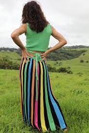 LORETTA TIE SKIRT - SUMMER RAINBOW ANDEAN