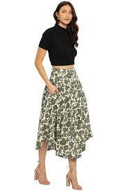 BOTANIC MIDI SKIRT - BOTANIC FLORAL - Leela Rose Boutique