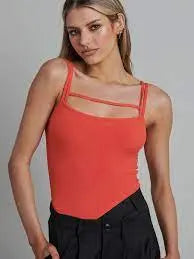 RIYA BODYSUIT - TANGERINE - Leela Rose Boutique