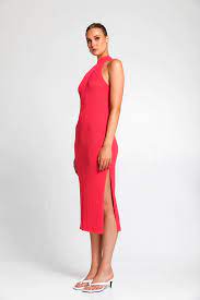 GIN RACER BACK KNIT DRESS - ROUGE RED - Leela Rose Boutique