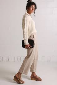 CLOE KNIT PANTS - SANDCASTLE - Leela Rose Boutique