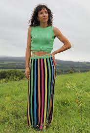 LORETTA TIE SKIRT - SUMMER RAINBOW ANDEAN