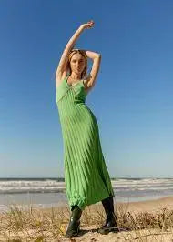 TAMIKA DRESS - APPLE GREEN ANDEAN