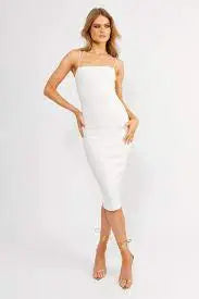 LIA DRESS - WHITE BIANCA AND BRIDGETT