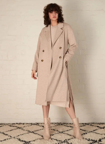 MAVERICK COAT - NATURAL - Leela Rose Boutique